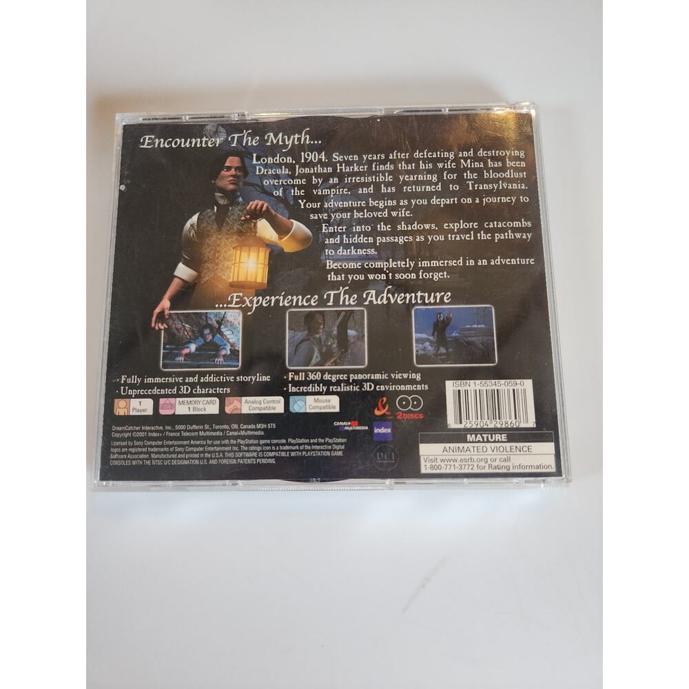 Dracula The Resurrection PS1 Video Game Horror Adventure 2 Disc Rated M Tested - Picture 4 of 4